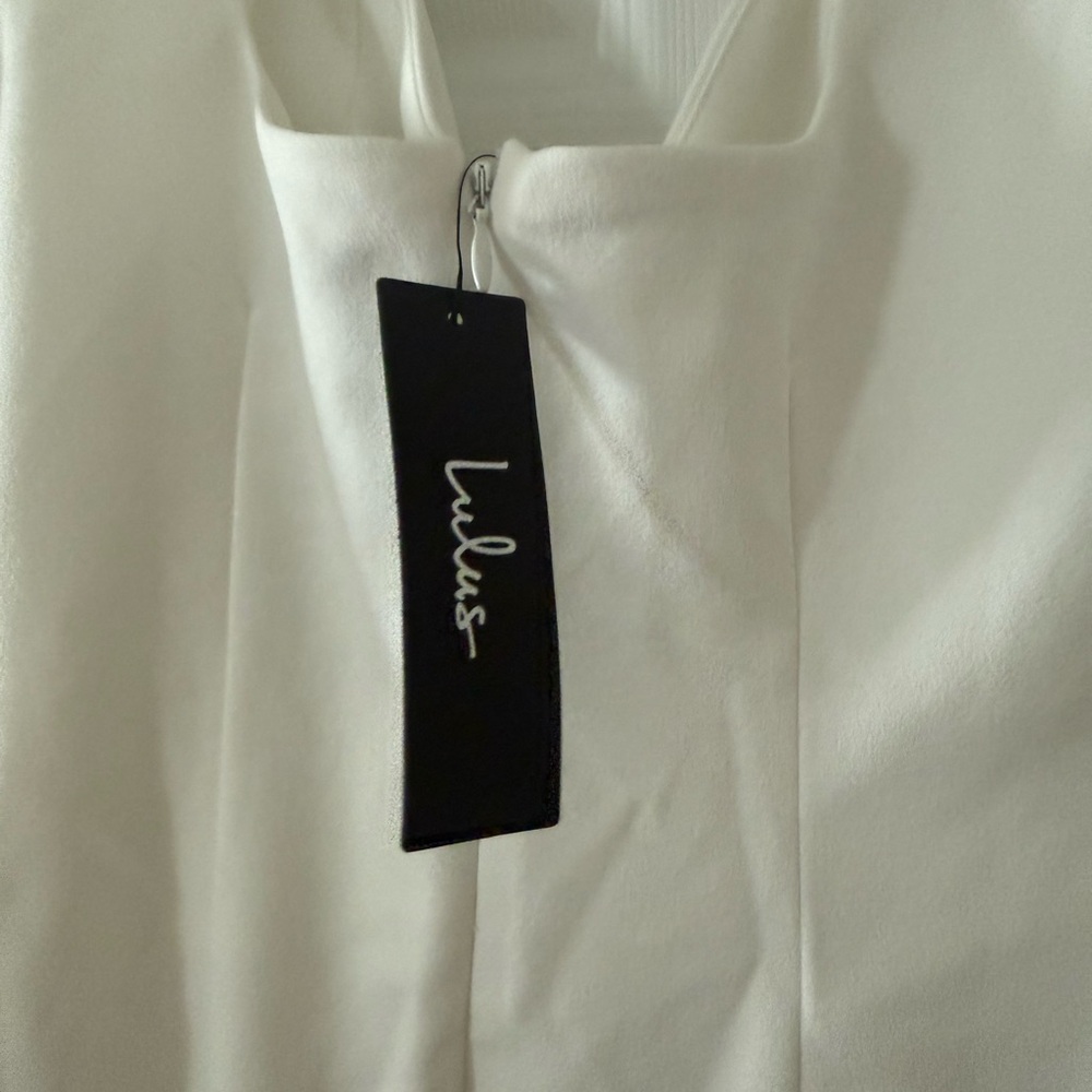 Lulu's flawless confidence white cut out bodycon mini dress small NEW - Picture 6 of 7
